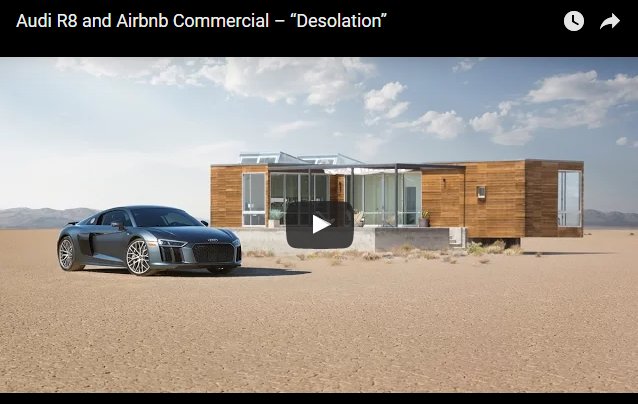 audi r8 & airbnb commercial