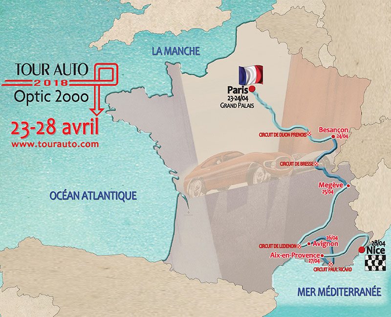 itineraire tour auto 2018