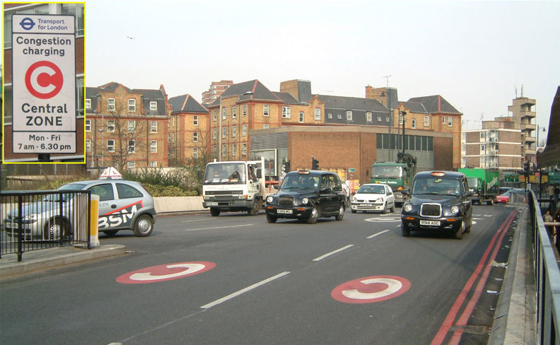 London congestion charging at Old Street, large photo, by Nevilley