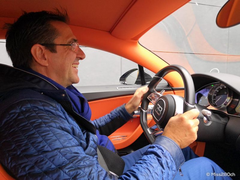 Pierre-Henri Raphanel au volant de la Bugatti Chiron