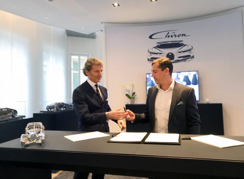 signature partenariat Bugatti Champagne Carbon