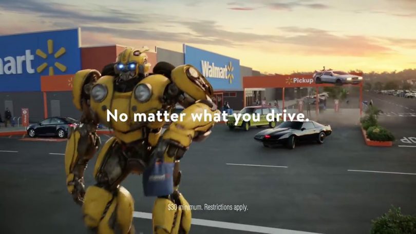 pub Walmart 2019 - voitures de film