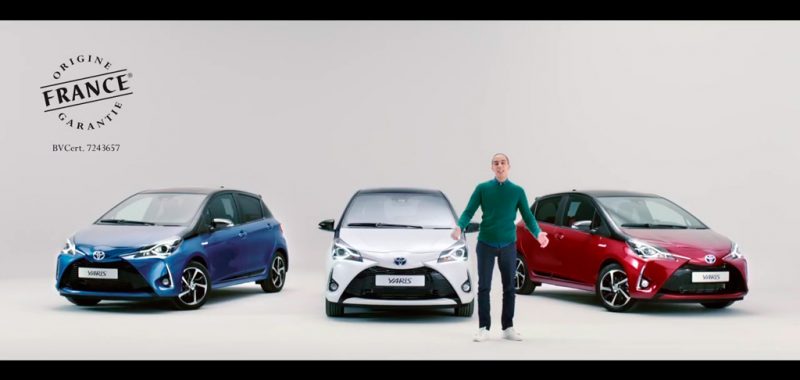 publicité Yaris très francaise