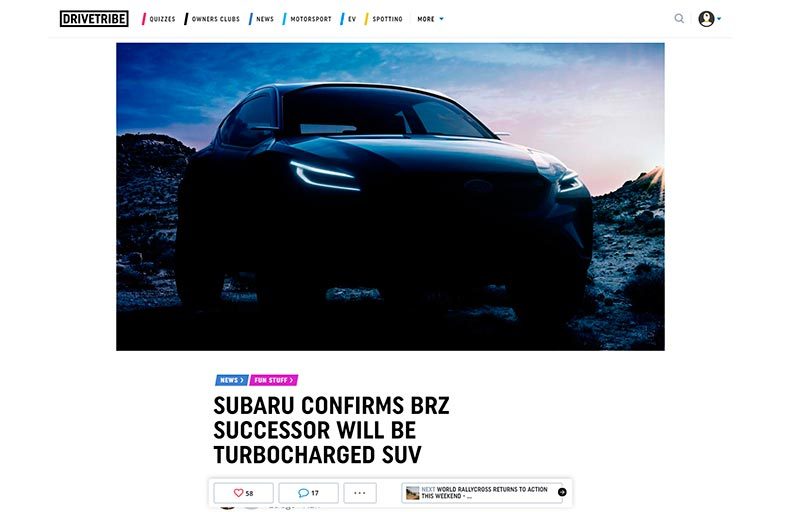 Poisson d'avril subaru brz suv