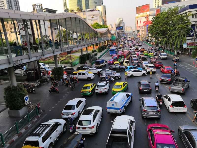 Circulation dans les rues de bangkok