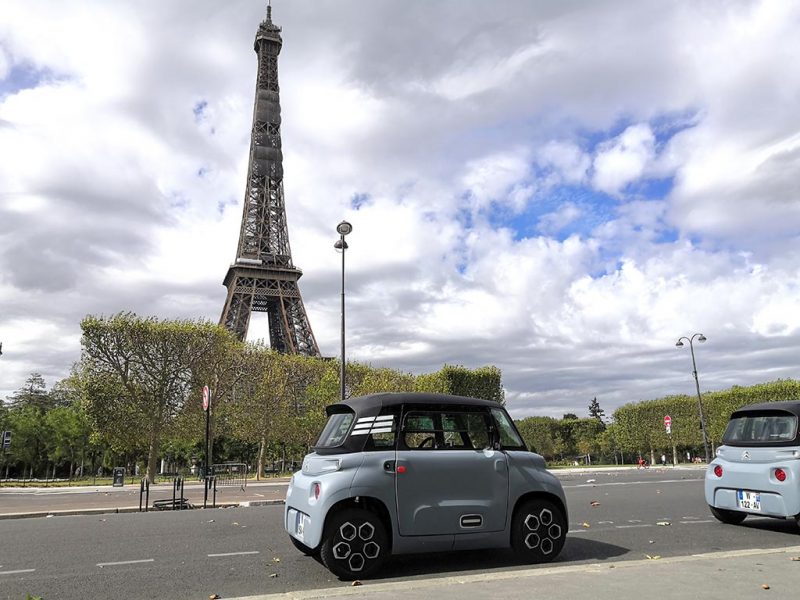 Essai Citroën AMI et la tour Eiffel