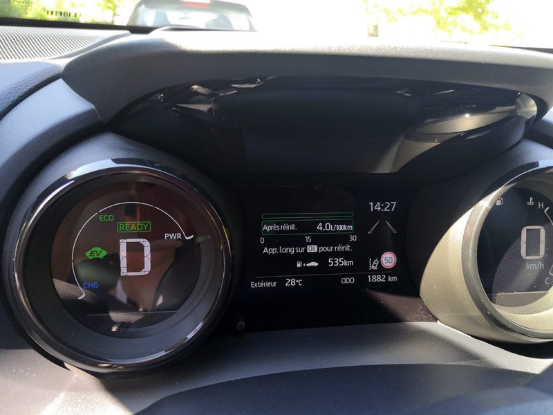 essai Toyota Yaris hybride 2020 - consommation essence