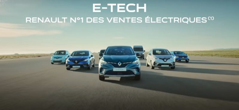 pub renault f1 et hybride e-Tech