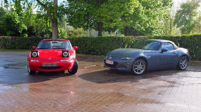 Rencontre entre une Mazda MX-5 NA et une MX-5 ND