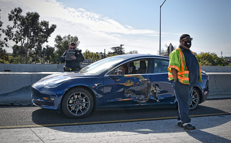 Tesla accidentée (USA)